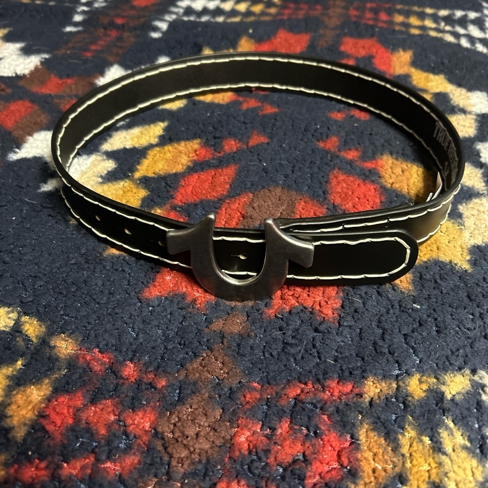 True Religion Black Belt with Dark Buckle